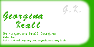 georgina krall business card